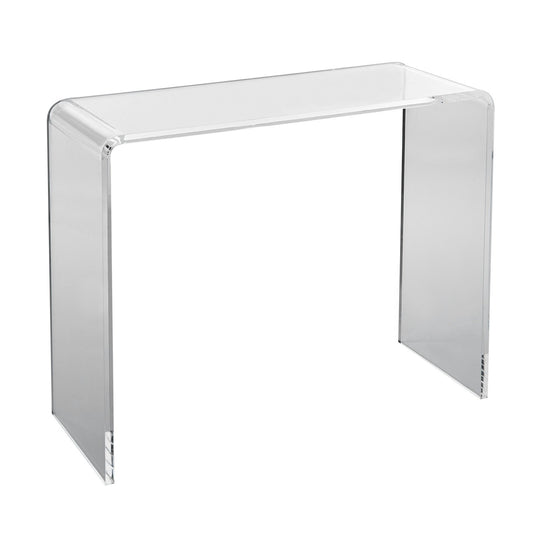 Akryl konsolbord, genomskinligt akryl gavelbord, transparent akryl sidobord 37,95x15x29,13 tum, för foajé, vardagsrum, matsal