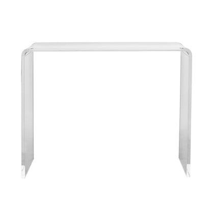 Akryl konsolbord, genomskinligt akryl gavelbord, transparent akryl sidobord 37,95x15x29,13 tum, för foajé, vardagsrum, matsal