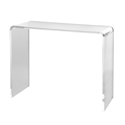 Akryl konsolbord, genomskinligt akryl gavelbord, transparent akryl sidobord 37,95x15x29,13 tum, för foajé, vardagsrum, matsal