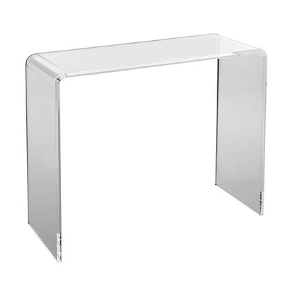 Akryl konsolbord, genomskinligt akryl gavelbord, transparent akryl sidobord 37,95x15x29,13 tum, för foajé, vardagsrum, matsal