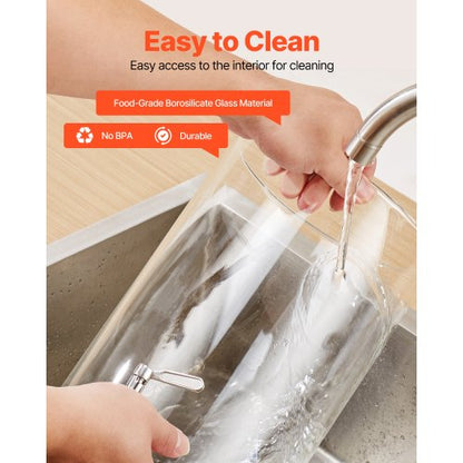 Drinks Dispenser 8L Drinks Dispenser for Parties Glass with Stand