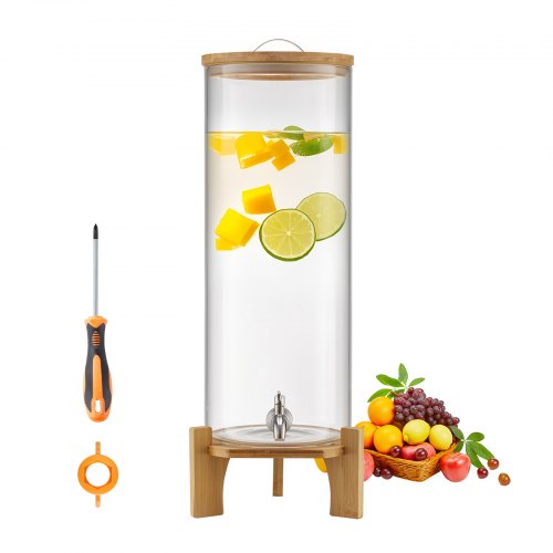 Dryckesdispenser 13L Dryckesdispenser för Fester Glas med Stativ