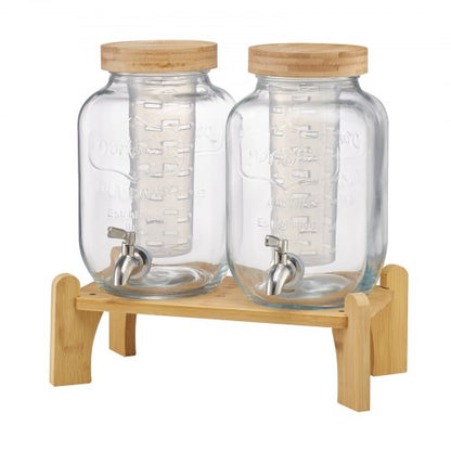 Dryckesdispenser 3,8L Dryckesdispenser För Fester Glas Med Ställning 2 ST