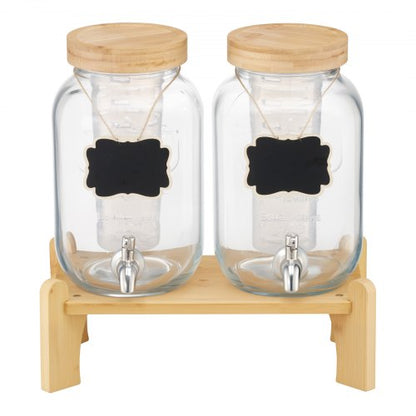 Dryckesdispenser 3,8L Dryckesdispenser För Fester Glas Med Ställning 2 ST