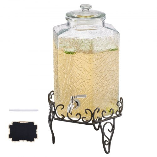 Getränkespender 10L Getränkespender für Partys Glas mit Ständer