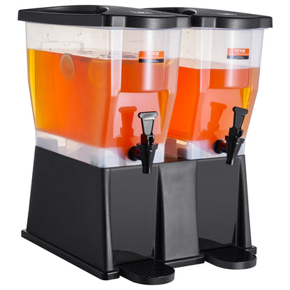 Dryckesdispenser, 3 gallon x 2 dryckesdispenser för fester, Juicedispenser i plast med lock, iste Lemonad Juice Water Dispenser, för restauranger, hotell, fester