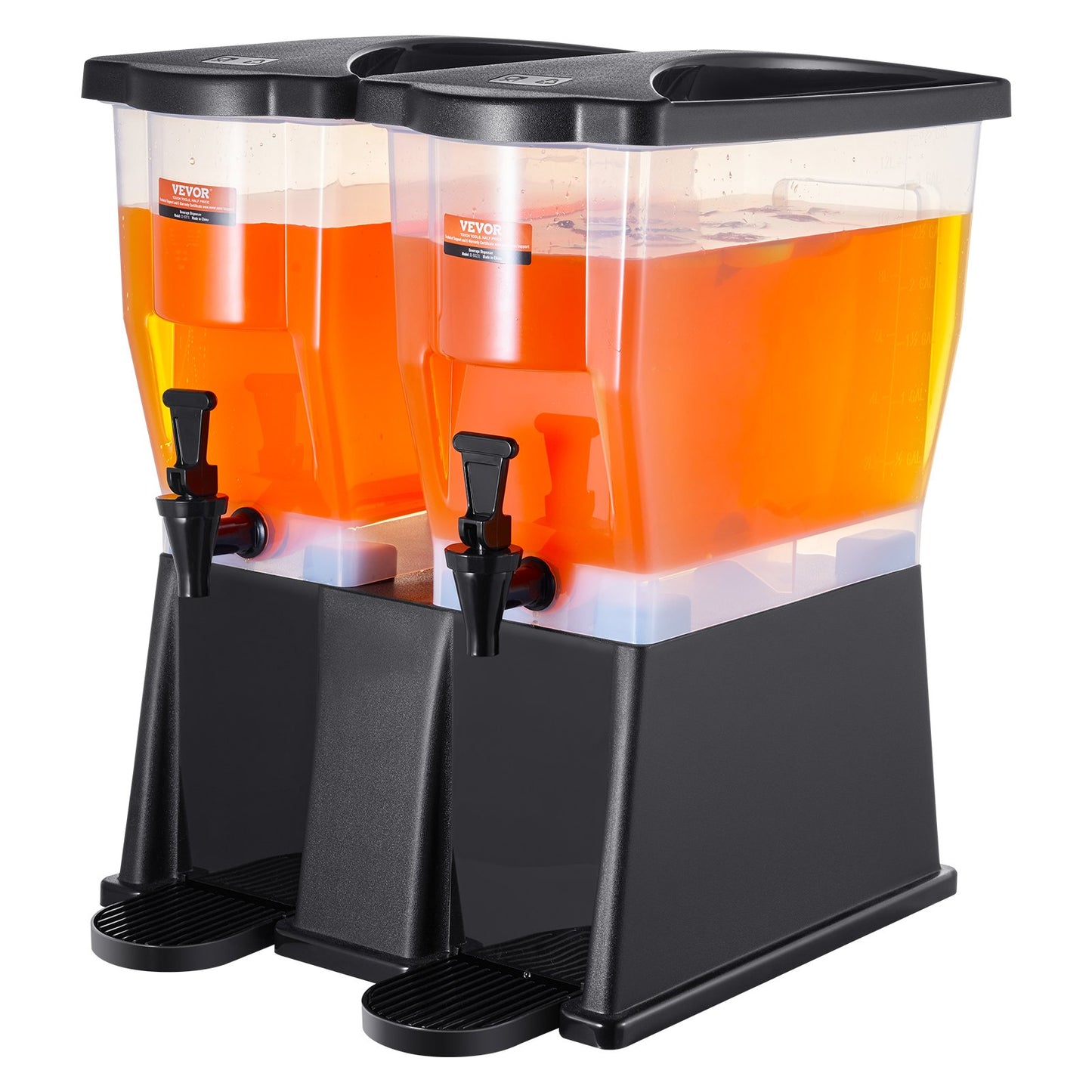 Dryckesdispenser, 3 gallon x 2 dryckesdispenser för fester, Juicedispenser i plast med lock, iste Lemonad Juice Water Dispenser, för restauranger, hotell, fester