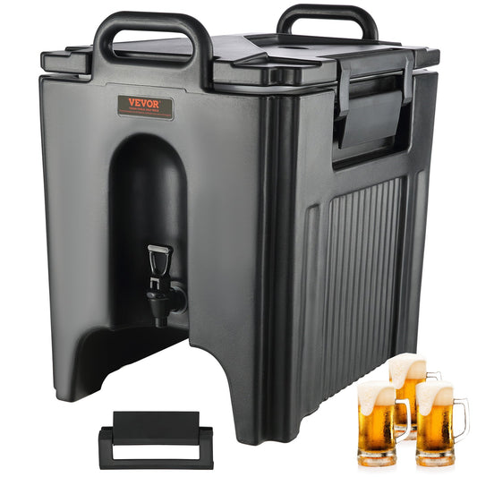 Isolerad dryckesdispenser, 10 gallon, livsmedelsklassad LL9450UP server för varma och kalla drycker, termisk dryckesdispenserkylare med 1,18 i PU-lager tvåstegs kranhandtag, för restaurangens dryckesbutik