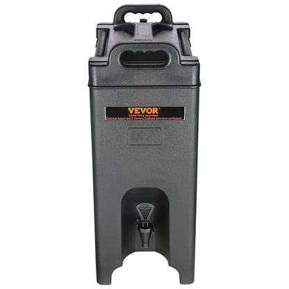 Isolerad dryckesdispenser, 5 gallon, livsmedelsklassad LDPE server för varm och kall dryck, kylare för termisk dryck med 0,9 tums PU-lager tvåstegs kranhandtag, för restaurangens dryckesbutik