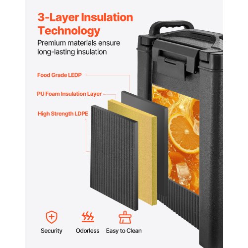 Isolerad Dispenser för Varma och Kalla Dryckessorter 5Gal/19L 2-pack