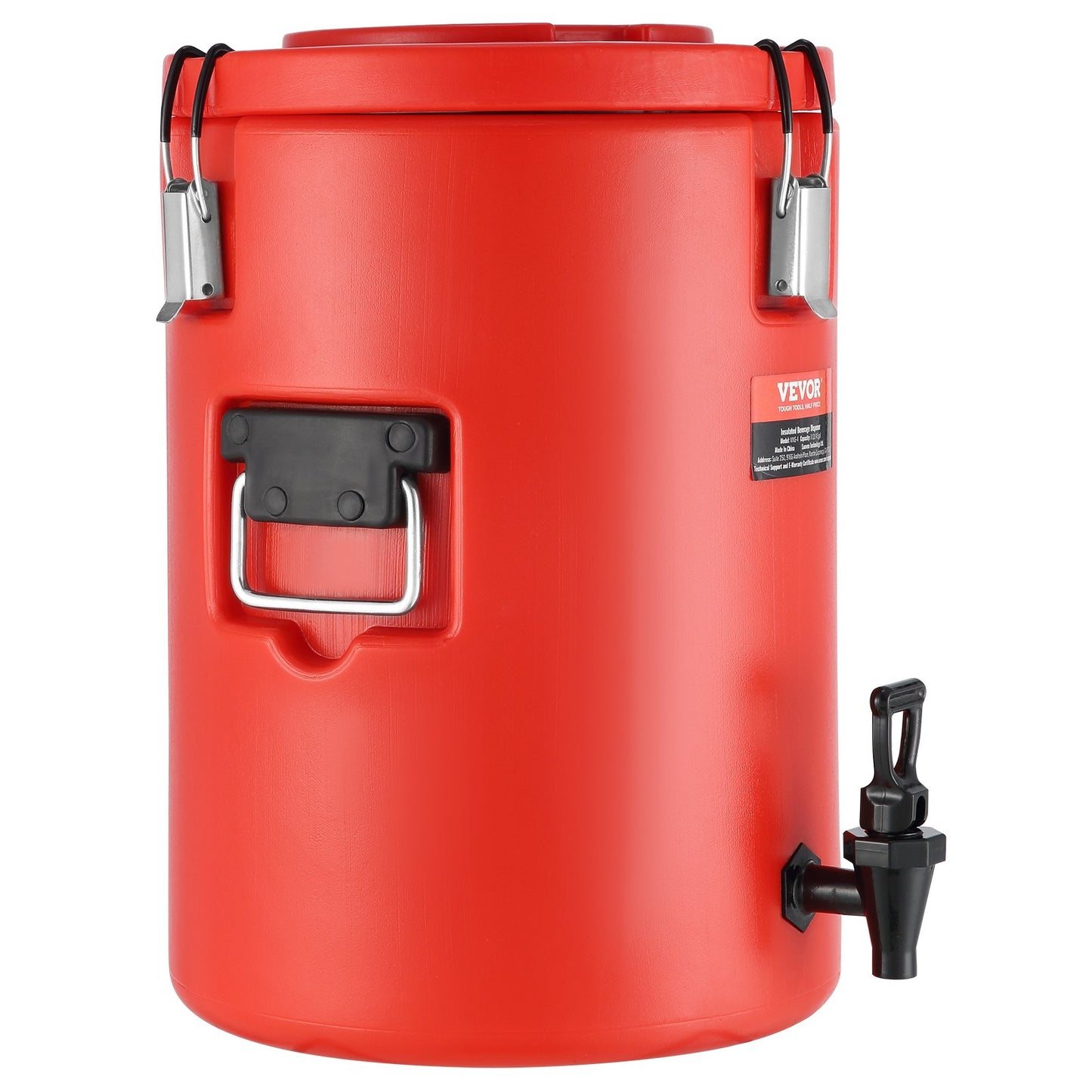 Rostfritt stål isolerad dryckesautomat, 4,5 gallon 17,2 liter, termisk server för varm och kall dryck med tapphandtag, livsmedelsklassad för varmt te Kaffe Vatten Restaurang Dryckesbutik