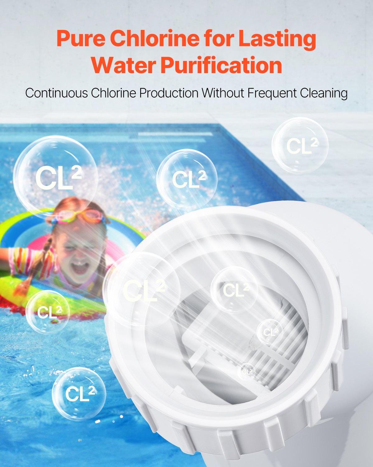 Salt Water Klorinator System W3T-Cell-9 för In-Ground Pool 25000 Gallons