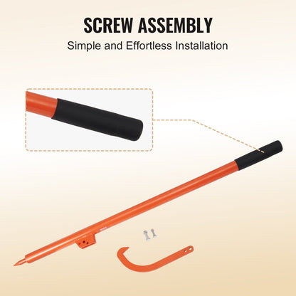 Log Peavey 46.5 inch metal handle log lifter Max 19 inch openable log reel