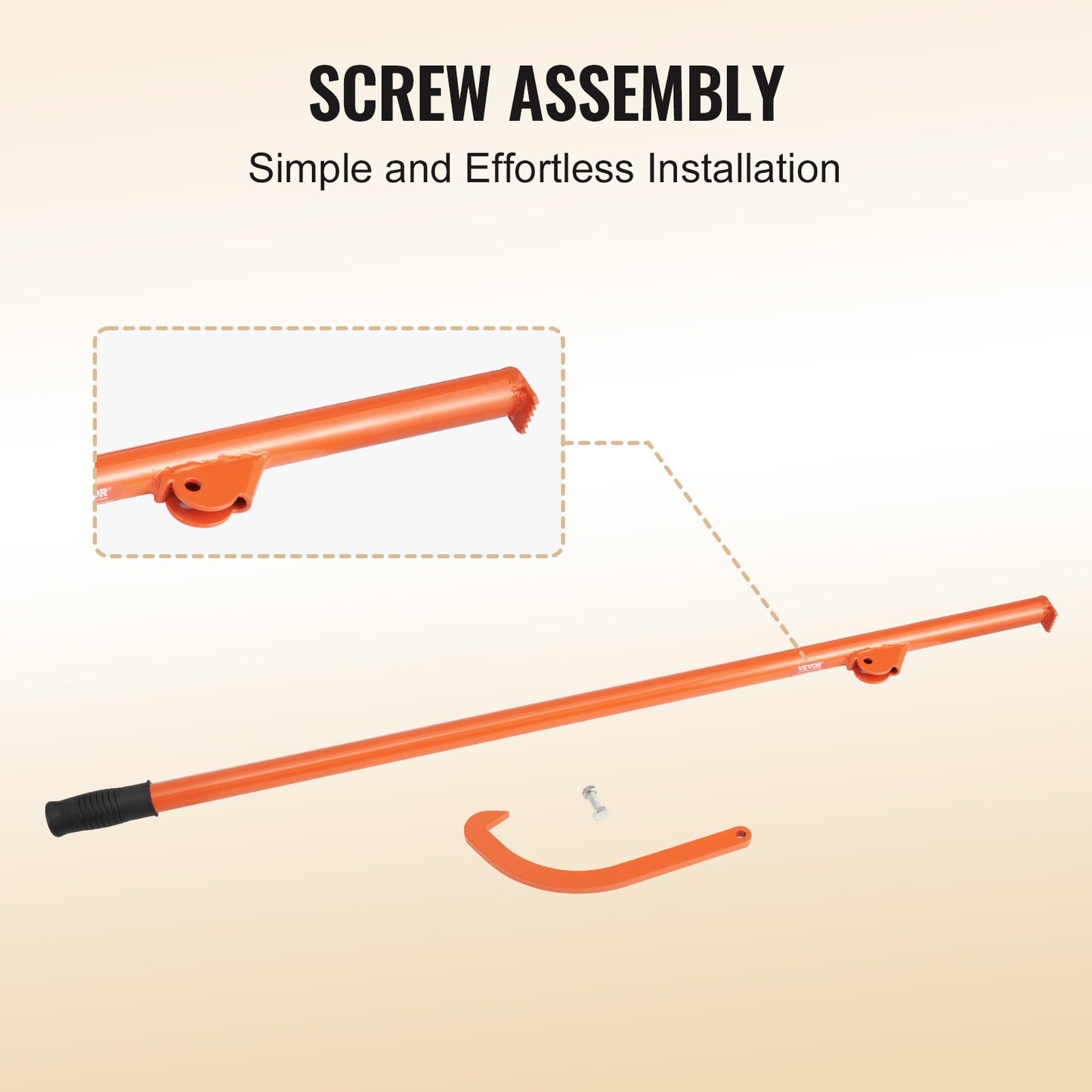 Cant Hook Tool 46.5 in Heavy Duty Steel Log Roller Forestry Logging Tool