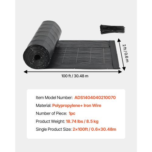 Siltstängselväv i rullar, 0,6×30,5 m trådstängsel, erosionsskyddande stängsel för sedimentretention, industriellt kvalitet tillfälligt slitstarkt polypropenväv för byggarbetsplatser |  EU