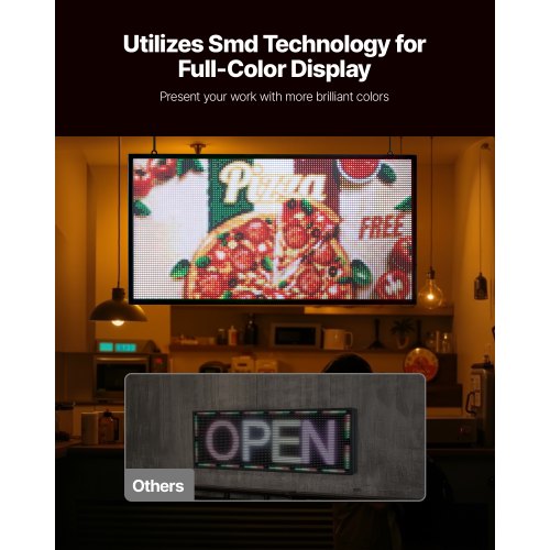 27x14 tum Programmerbar LED-skylt Digital rullande displaykort P5 Fullfärg |  EU