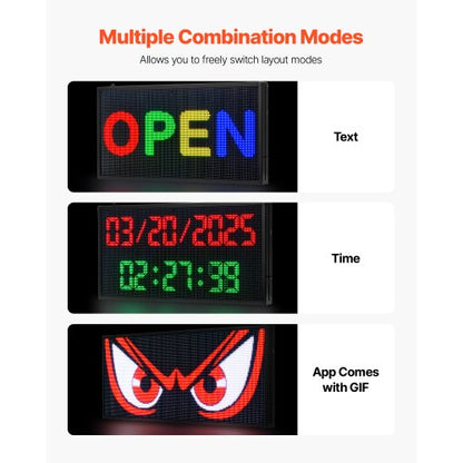 27x14 tum Programmerbar LED-skylt Digital rullande displaykort P5 Fullfärg |  EU
