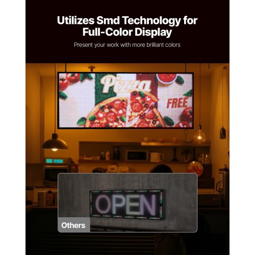 40x18 tum Programmerbar LED-skylt Digital rullande displaykort P6 Fullfärg |  EU