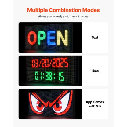 40x18 tum Programmerbar LED-skylt Digital rullande displaykort P6 Fullfärg |  EU