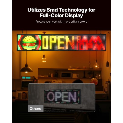 40x8 tum Programmerbar LED-skylt Digital rullande displaykort P10 Fullfärg |  EU
