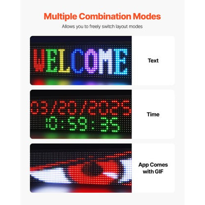 40x8 tum Programmerbar LED-skylt Digital rullande displaykort P10 Fullfärg |  EU