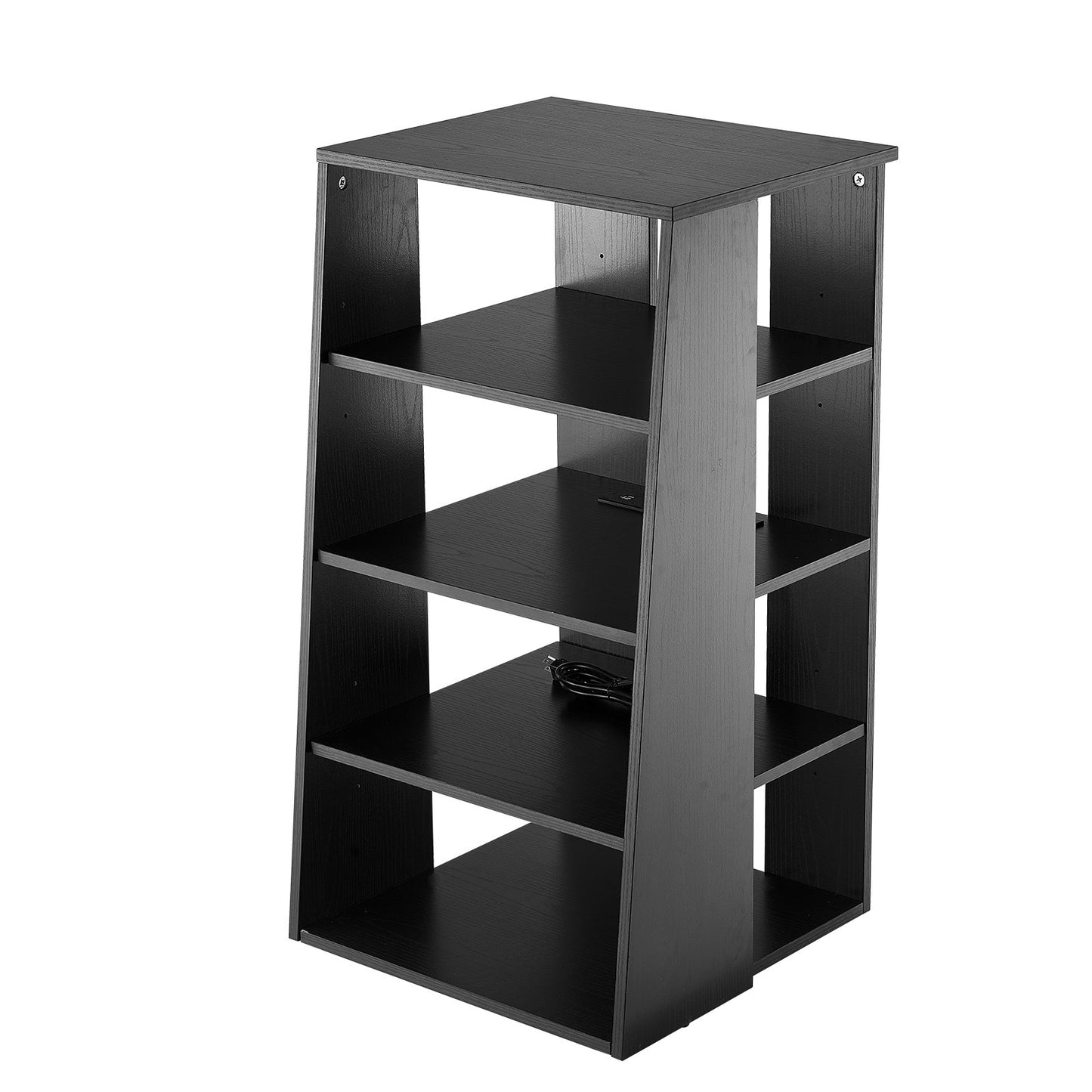 5 Tiers AV Media Stand Höjdjusterbar Audio-Video Media Stand i trä
