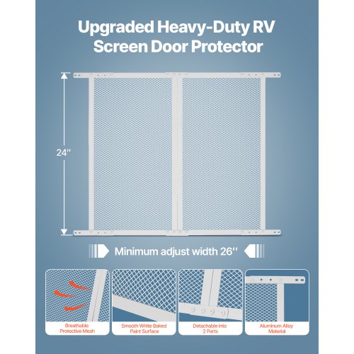 RV-dörrskydd 660,4 x 609,6 mm Dörrgaller Husdjursskydd Vit |  EU