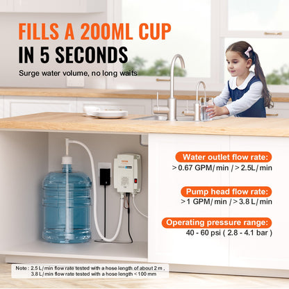 1 gallon vattendispenserpump 40psi kaffebryggare Autotryck Högt anseende