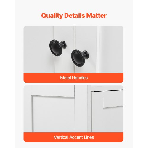 Badrumsskåp i trä, förvaring, 3 nivåer med justerbar hylla, vit |  EU