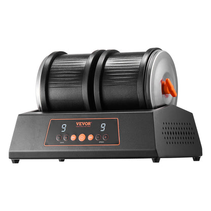 Rock Tumbler Machine 8 lbs Rock Polishing Kit 9-växlad 9-dagars timer Dubbla fat