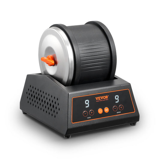 Rock Tumbler Machine 4 lbs Rock Polishing Kit 9-speed 9-day timer steel