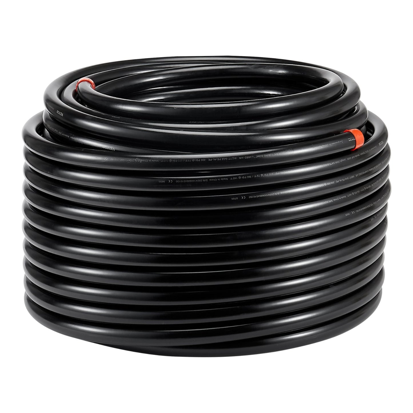 Air Compressor Line Kit 3/4'' x 200FT PU Air Compressor Line System Black