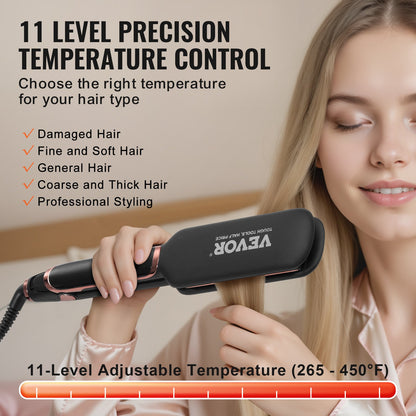 2-inch hair straightener with infrared technology and negative ion