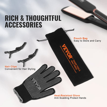 2-inch hair straightener with infrared technology and negative ion