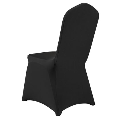 30 STK Svart Stretch Spandex fällbara stolsöverdrag, universellt utrustat stolsöverdrag, avtagbara tvättbara skyddsöverdrag, för bröllop, semester, bankett, fest, fest, middagar