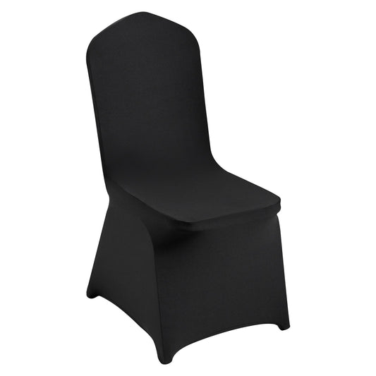 50PCS Black Stretch Spandex Folding Chair Covers, Universally Fitted Chair Covers, Removable Washable Protective Covers, for Wedding, Holiday, Banquet, Party, Celebration