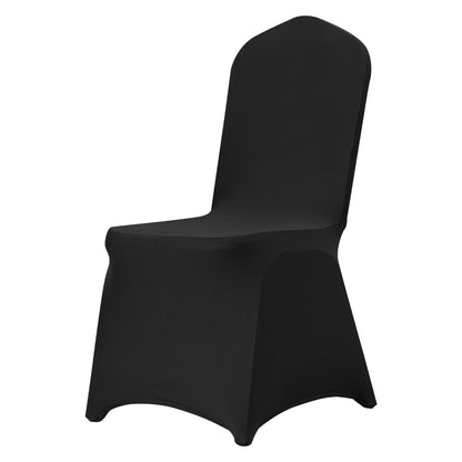 50PCS Black Stretch Spandex Folding Chair Covers, Universally Fitted Chair Covers, Removable Washable Protective Covers, for Wedding, Holiday, Banquet, Party, Celebration