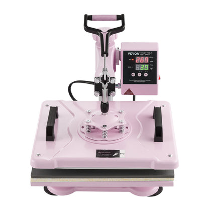 Heat Press Machine 12x15 i 5 i 1 med 30oz Tumbler Press T-shirts Rosa