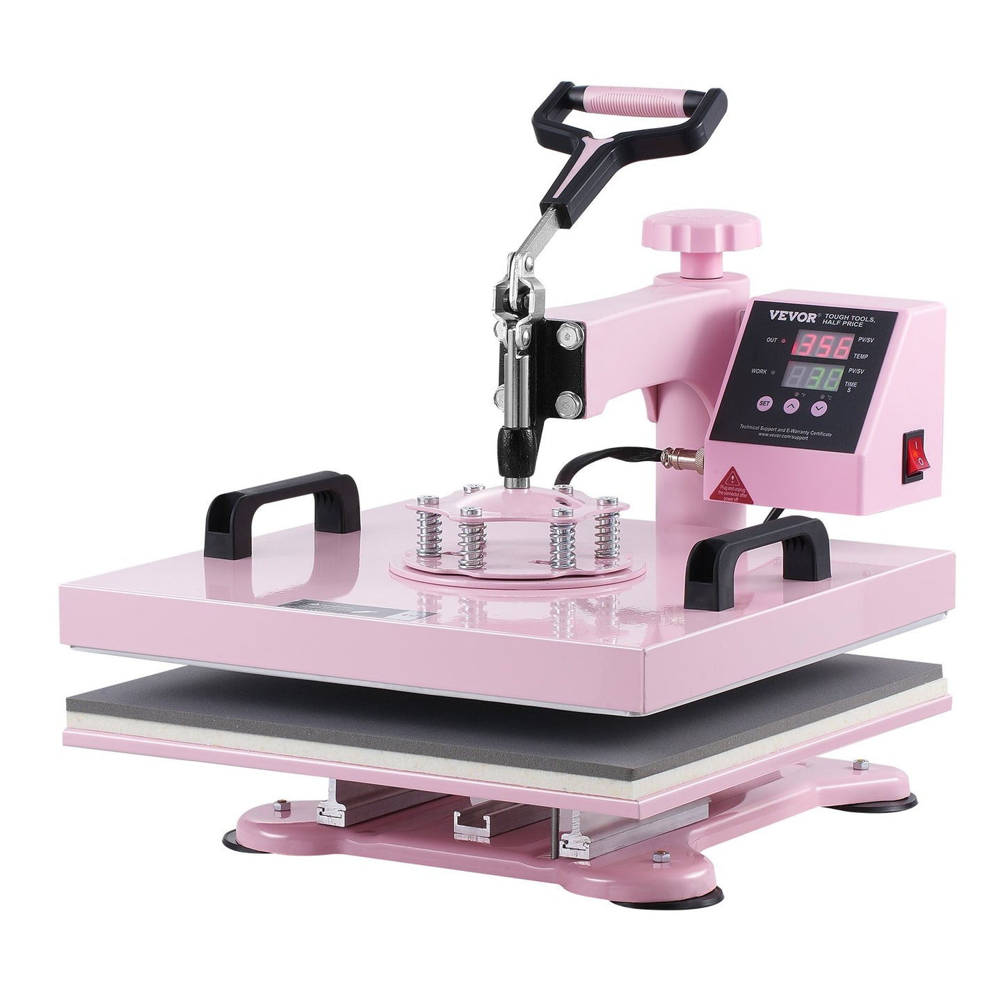 Heat Press Machine 15x15 i 5 i 1 med 30oz Tumbler Press T-shirts Rosa