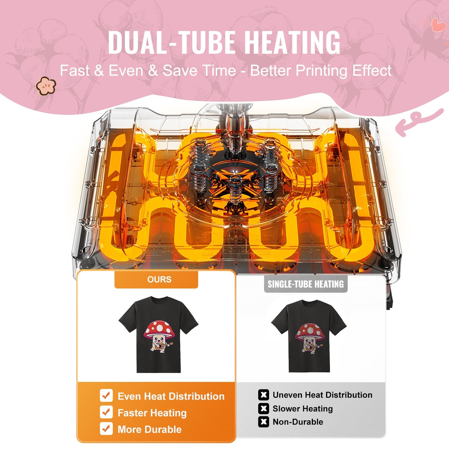 8 in 1 Heat Press Machine 15x15 in 30oz Tumbler Press T-shirts Svart