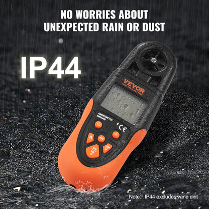 Bluetooth Handheld Anemometer, 14℉-140℉, Digital Wind Speed Meter with LED Backlight Display, Measures Wind Speed Wind Temperature Air Flow Wind Cooling, for Surfing Drone Flying HVAC