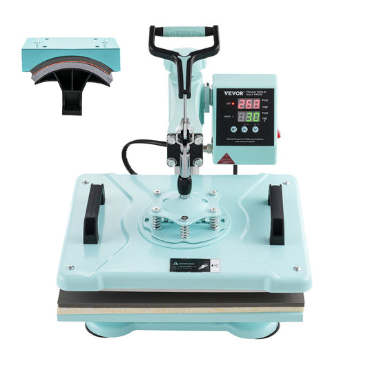 Heat Press Machine 12x15 in 2 in 1 Heat Transfer Machine for T-Shirts Hats
