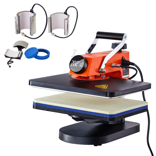 Heat Press Machine 12x15in 6in1 Sublimation Transfer T-shirt tallrik Mugg Cup