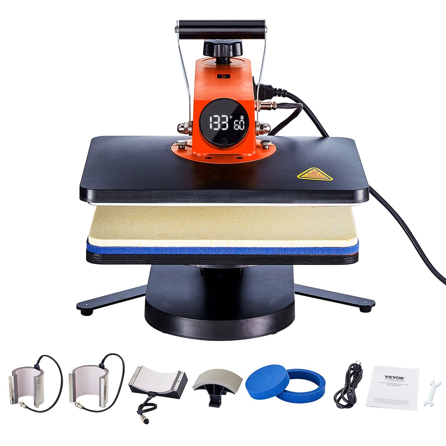 Heat Press Machine 12x15in 6in1 Sublimation Transfer T-shirt tallrik Mugg Cup