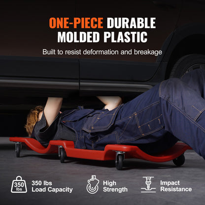 40 i Mechanic Plastic Creeper Automotive Rolling Garage 350 lbs HDPE