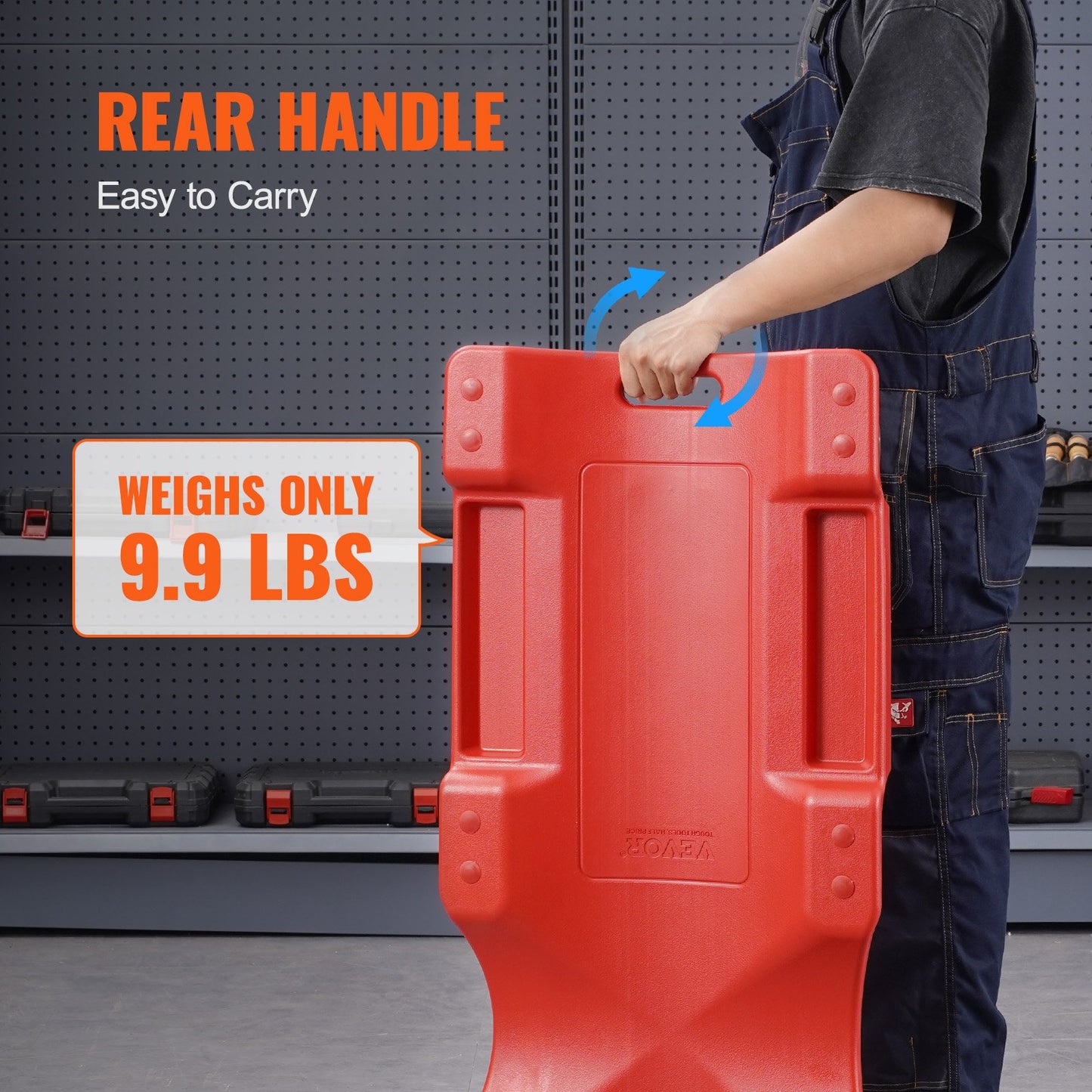 40 i Mechanic Plastic Creeper Automotive Rolling Garage 350 lbs HDPE