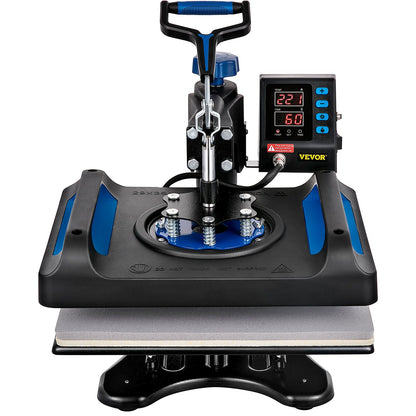 Wärmepresse, 30,5 x 38,1 cm, schnelles Aufheizen, 360°-Schwenk-Digital-Sublimationsdrucker für T-Shirt-Vinyl-Transfer, Segeltuchtaschen, Kissen, Banner, Blau