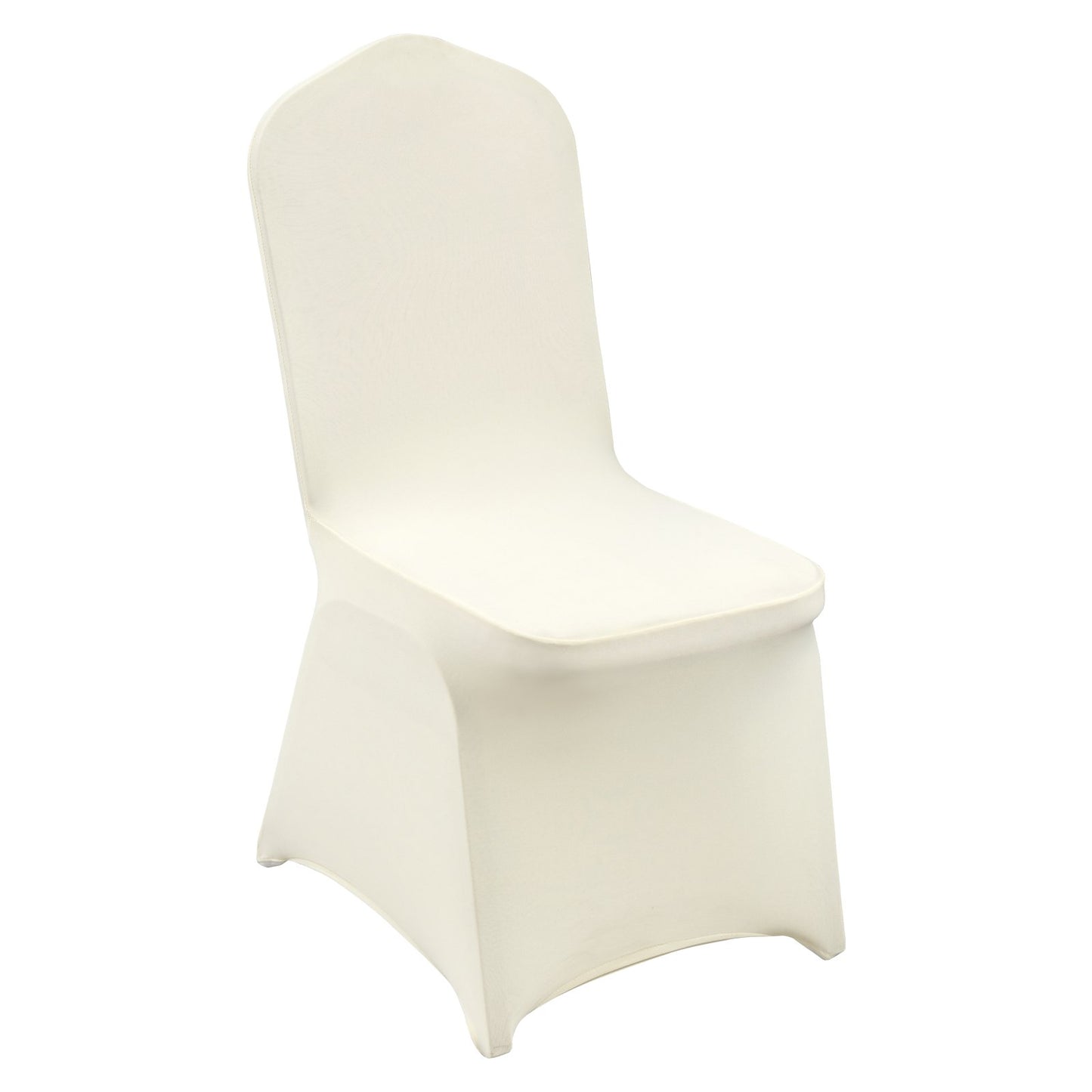 30PCS Ivory White Stretch Spandex Folding Chair Covers, Universally Fitted Chair Covers, Removable Washable Protective Covers, for Wedding, Holiday, Banquet, Party, Celebration, Dinner
