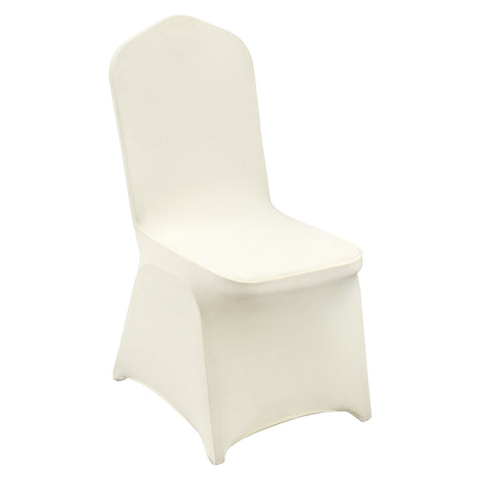 30PCS Ivory White Stretch Spandex Folding Chair Covers, Universally Fitted Chair Covers, Removable Washable Protective Covers, for Wedding, Holiday, Banquet, Party, Celebration, Dinner