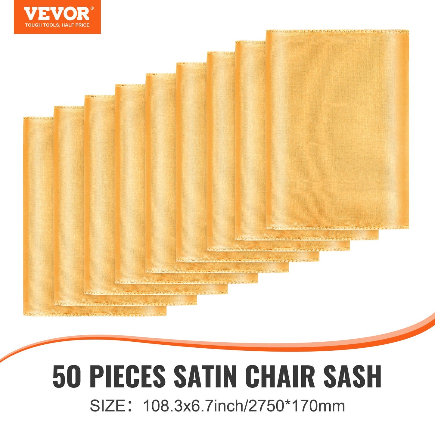 50 PCS Golden Stretch Spandex Stolsbågar Rosett, Stol Slipcover och Stretch Stolsbåge, Elastiska stolsband, Passande Bröllop, Semester, Bankett, Fest, Fest, Stolsdekoration